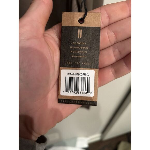 NOBULL Men's Blended Merino Wool Mock Neck Long Sleeve Shirt Brown XL NWT - Picture 5 of 5